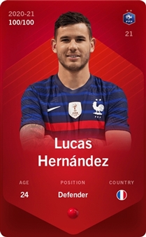 2021 FFF Rare Lucas Hernandez Sorare NFT (#100/100)